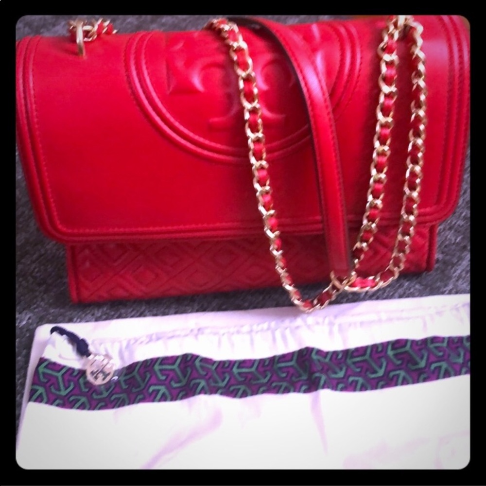 Authentic Tory Burch Fleming bag
